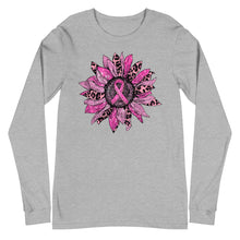 Load image into Gallery viewer, Breast Cancer Leopard Flower Unisex Long Sleeve Tee