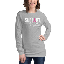 Load image into Gallery viewer, Support Squad #breastcancer Unisex Long Sleeve Tee