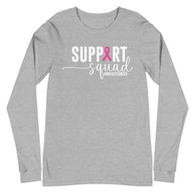 Load image into Gallery viewer, Support Squad #breastcancer Unisex Long Sleeve Tee