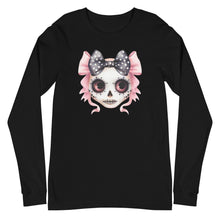 Load image into Gallery viewer, Cute Coquette Skull Unisex Long Sleeve Tee