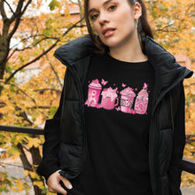 Load image into Gallery viewer, Breast Cancer Coffee Unisex Long Sleeve Tee