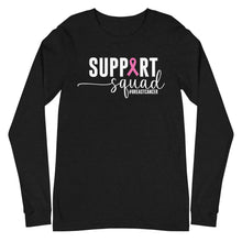 Load image into Gallery viewer, Support Squad #breastcancer Unisex Long Sleeve Tee