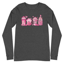 Load image into Gallery viewer, Breast Cancer Coffee Unisex Long Sleeve Tee