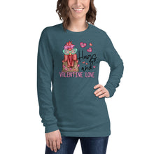 Load image into Gallery viewer, Hugs and Valentines Love Unisex Long Sleeve Tee