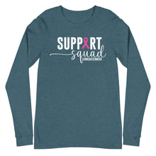 Load image into Gallery viewer, Support Squad #breastcancer Unisex Long Sleeve Tee