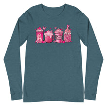 Load image into Gallery viewer, Breast Cancer Coffee Unisex Long Sleeve Tee