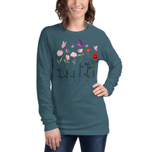 Load image into Gallery viewer, Breast Cancer Flowers Unisex Long Sleeve Tee