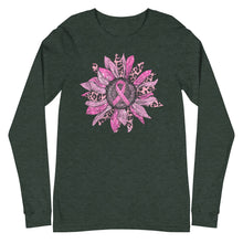Load image into Gallery viewer, Breast Cancer Leopard Flower Unisex Long Sleeve Tee