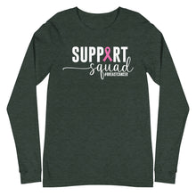 Load image into Gallery viewer, Support Squad #breastcancer Unisex Long Sleeve Tee