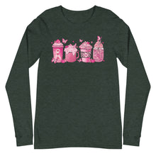 Load image into Gallery viewer, Breast Cancer Coffee Unisex Long Sleeve Tee