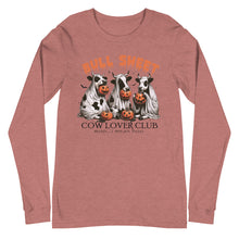 Load image into Gallery viewer, Bull Sheet Cow Lover Club Halloween Unisex Long Sleeve Tee