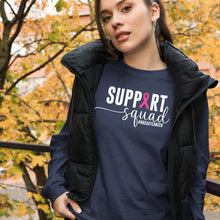 Load image into Gallery viewer, Support Squad #breastcancer Unisex Long Sleeve Tee
