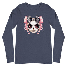 Load image into Gallery viewer, Cute Coquette Skull Unisex Long Sleeve Tee