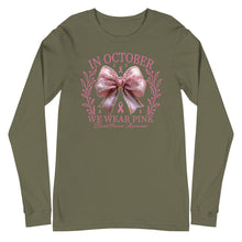 Load image into Gallery viewer, In October We Wear Pink Unisex Long Sleeve Tee