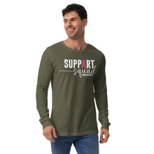 Load image into Gallery viewer, Support Squad #breastcancer Unisex Long Sleeve Tee