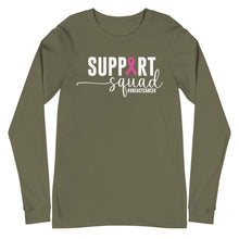 Load image into Gallery viewer, Support Squad #breastcancer Unisex Long Sleeve Tee