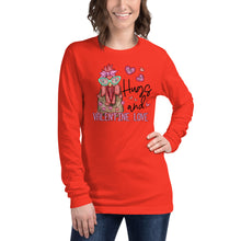 Load image into Gallery viewer, Hugs and Valentines Love Unisex Long Sleeve Tee