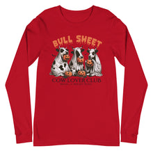 Load image into Gallery viewer, Bull Sheet Cow Lover Club Halloween Unisex Long Sleeve Tee