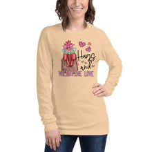Load image into Gallery viewer, Hugs and Valentines Love Unisex Long Sleeve Tee