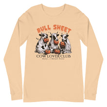 Load image into Gallery viewer, Bull Sheet Cow Lover Club Halloween Unisex Long Sleeve Tee