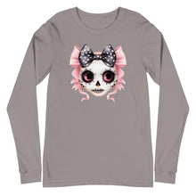 Load image into Gallery viewer, Cute Coquette Skull Unisex Long Sleeve Tee