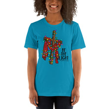 Load image into Gallery viewer, Be The Light Cross and Lights Unisex t-shirt