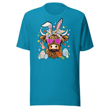 Load image into Gallery viewer, Easter Highland Cow Unisex t-shirt