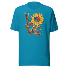 Load image into Gallery viewer, Autism Love Sunflower Unisex t-shirt