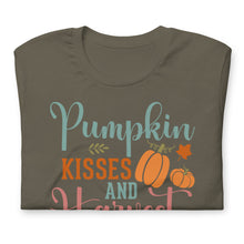 Load image into Gallery viewer, Pumpkin Kisses and Harvest Wishes Unisex t-shirt