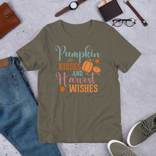 Load image into Gallery viewer, Pumpkin Kisses and Harvest Wishes Unisex t-shirt