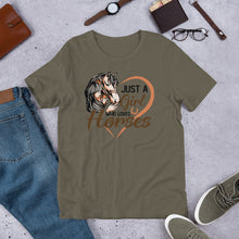 Load image into Gallery viewer, Just A Girl Who Loves Horses Unisex t-shirt