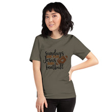 Load image into Gallery viewer, Sundays Are For Jesus And Football Unisex t-shirt