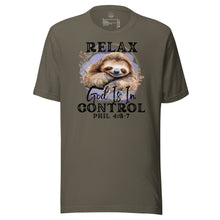 Load image into Gallery viewer, Relax, God Is In Control Unisex t-shirt