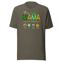 Load image into Gallery viewer, This Mama Wears Her Lucky Charms (Dark Colors) Unisex t-shirt
