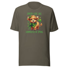 Load image into Gallery viewer, Spread Love Like Shamrocks In Spring (Highland Cows) Unisex t-shirt