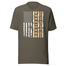 Load image into Gallery viewer, 2024 Solar Eclipse Vertical Flag Unisex t-shirt