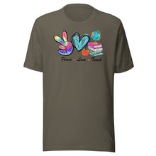 Load image into Gallery viewer, Peace Love Teach Unisex t-shirt