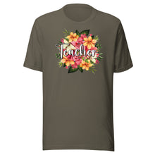 Load image into Gallery viewer, Teacher Floral Bouquet Unisex t-shirt