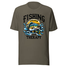 Load image into Gallery viewer, Fishing Cheaper Than Therapy Unisex t-shirt