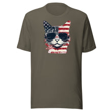 Load image into Gallery viewer, Patriotic Cool Cat Unisex t-shirt