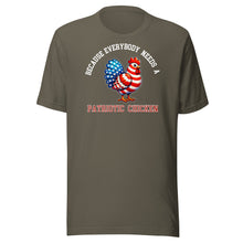 Load image into Gallery viewer, Because Everybody Needs a Patriotic Chicken Unisex t-shirt