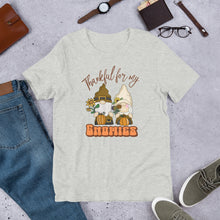 Load image into Gallery viewer, Thankful For My Gnomies Unisex t-shirt (Lighter Colors)