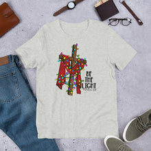 Load image into Gallery viewer, Be The Light Cross and Lights Unisex t-shirt