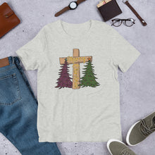 Load image into Gallery viewer, Merry Christmas (Cross & Trees) Unisex t-shirt