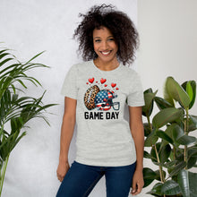 Load image into Gallery viewer, Game Day Leopard and Flag Unisex t-shirt