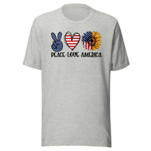 Load image into Gallery viewer, Peace Love America Unisex t-shirt