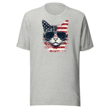 Load image into Gallery viewer, Patriotic Cool Cat Unisex t-shirt