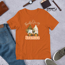 Load image into Gallery viewer, Thankful for My Gnomies Unisex t-shirt (Dark Colors)