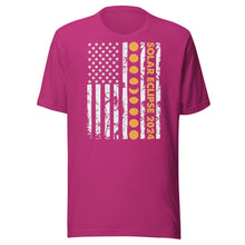 Load image into Gallery viewer, 2024 Solar Eclipse Vertical Flag Unisex t-shirt
