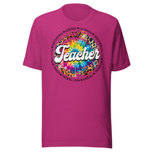 Load image into Gallery viewer, Teacher Words Leopard Circle Unisex t-shirt
